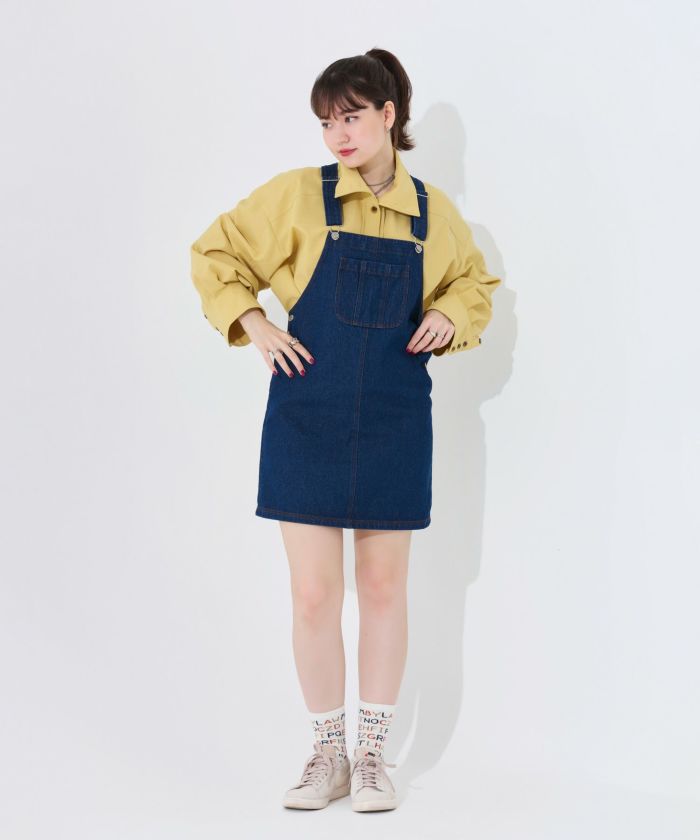 NewYear-SALE デニム サロペットスカート TINA：JOJUN 全2色｜tnj331