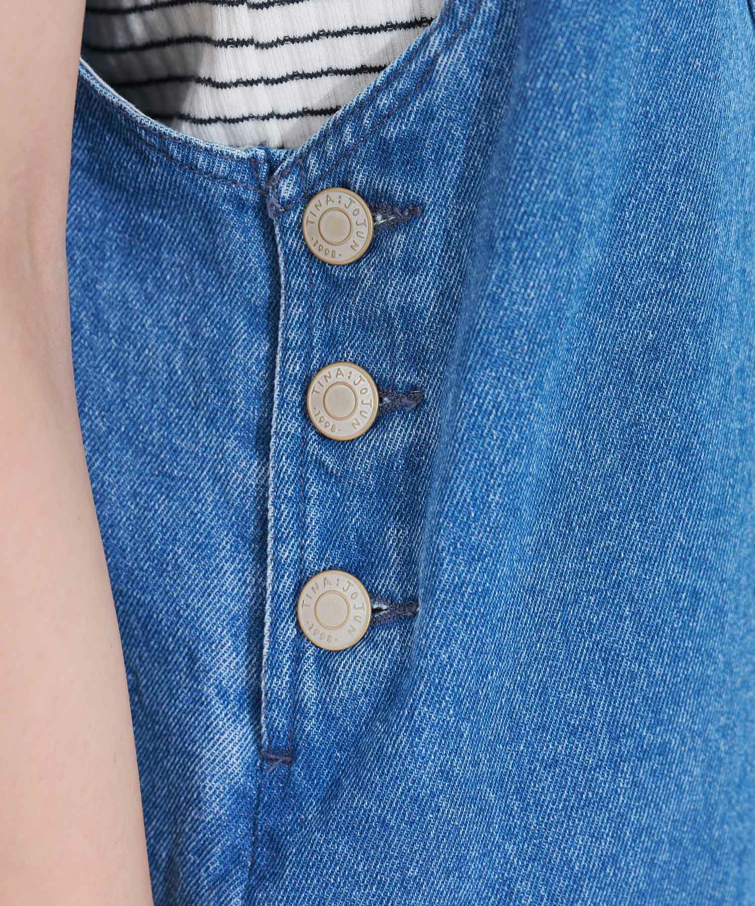 ワンピース/サロペット/デニム/ブルー/インディゴ