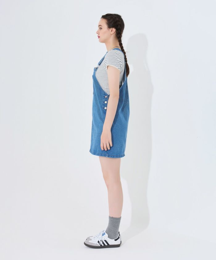 NewYear-SALE デニム サロペットスカート TINA：JOJUN 全2色｜tnj331