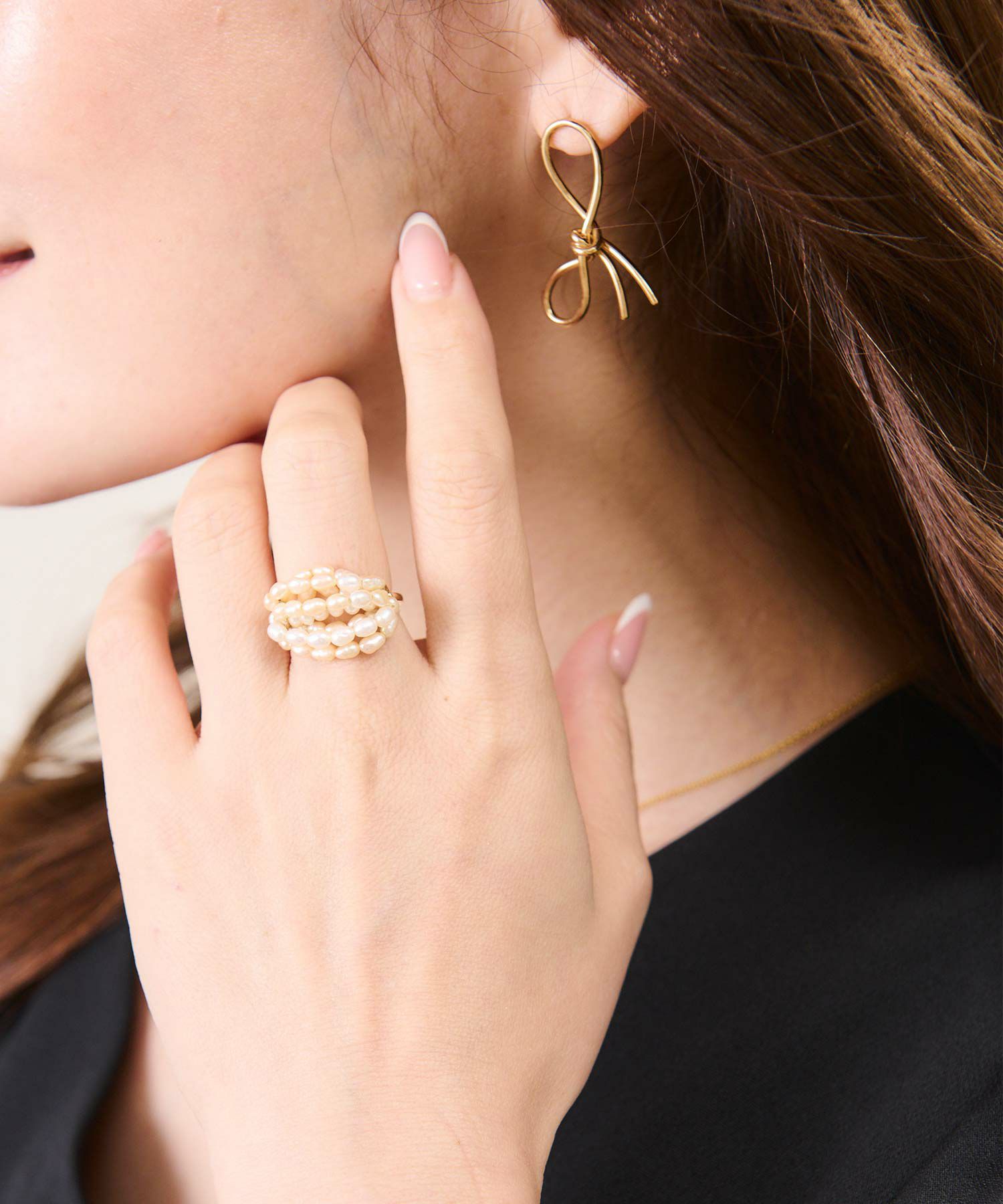 淡水パール ボリューム リング Freshwater Pearl Volume Ring （Liala 