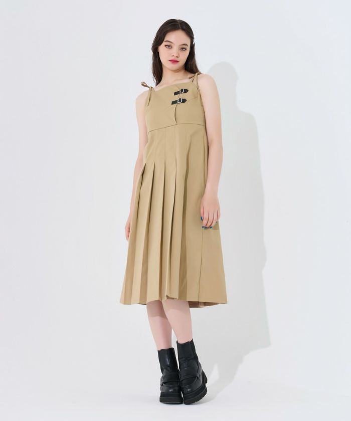 プリーツ キャミワンピース TINA:JOJUN 全2色|tnj331-0693【1 プリーツ キャミワンピース TINA:JOJUN 全2色|tnj331-0693【1