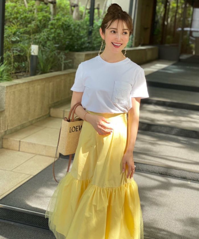 チュール 切り替え マーメイド スカート Liala×PG 全3色｜lpg621-1733