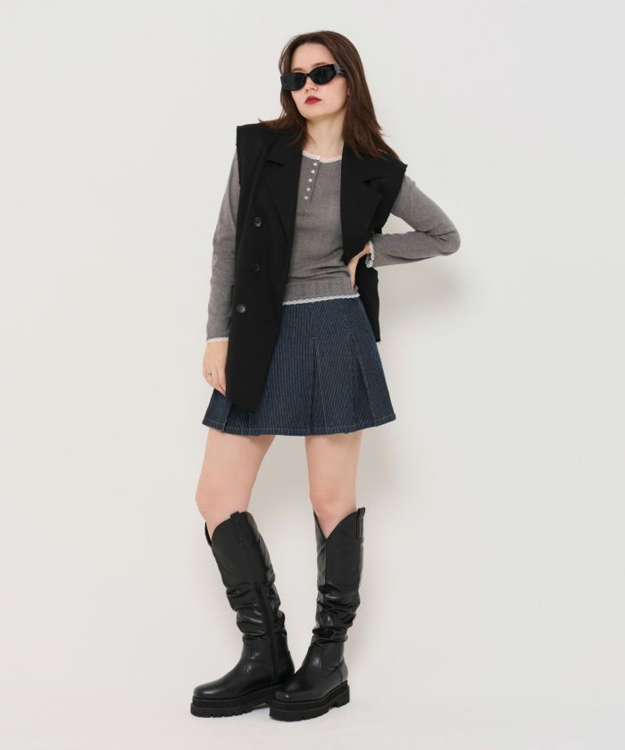 限定Price！SALE アシンメトリー ダブルブレストベスト TINA