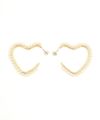 パール トリミング ハート フープ ピアス イヤリング Pearl Trimming Heart Hoop Pierce Earring