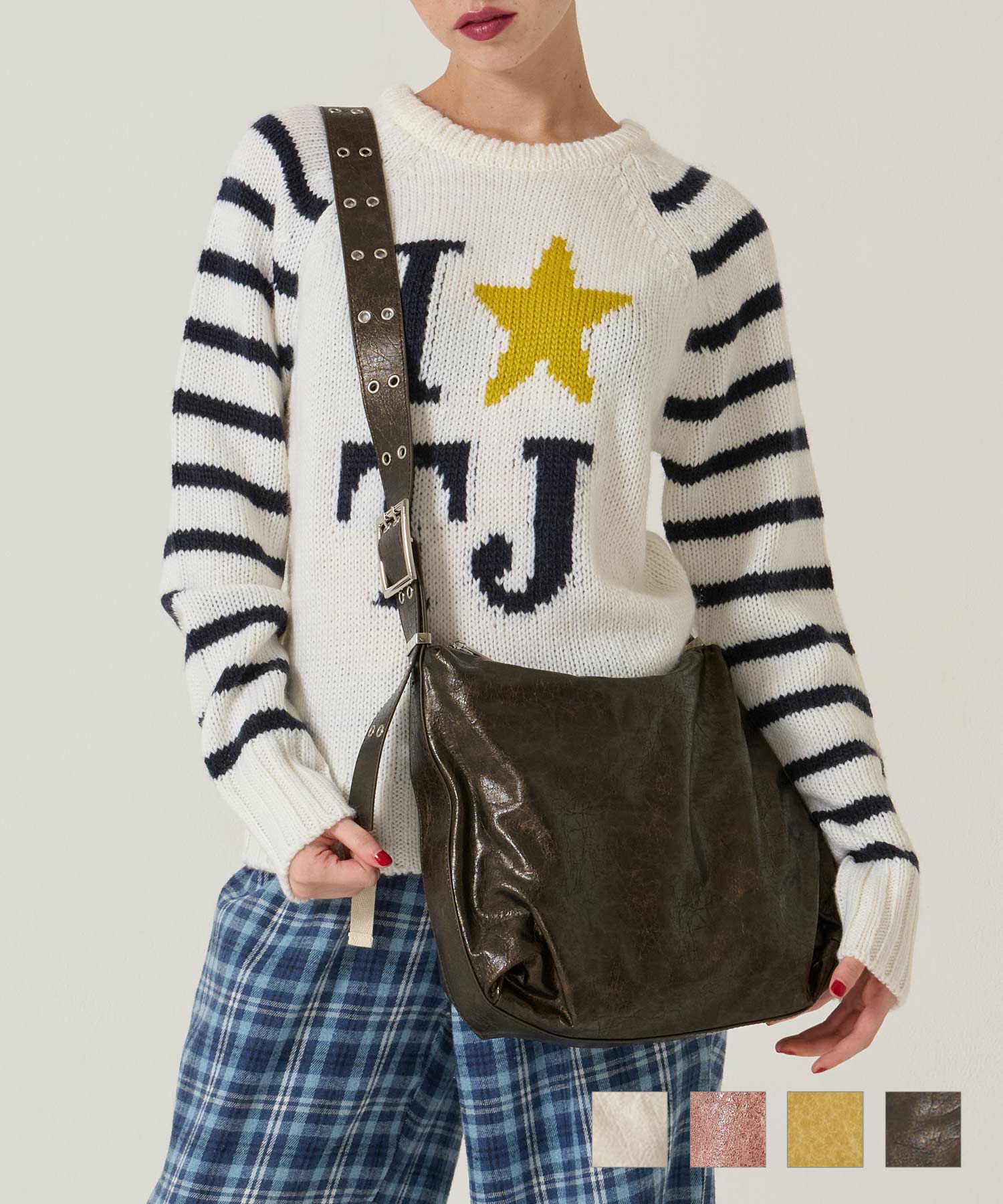 バッグ/グッズ/ショルダーバッグ/マスタード/ダークブラウン