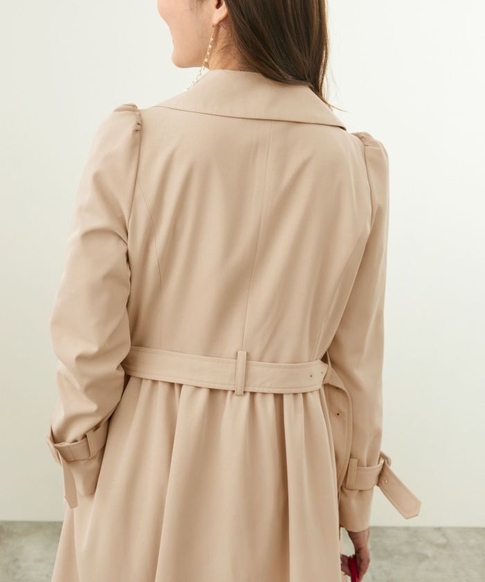 限定Price！SALE ベルト付き くるみボタン テーラード コート