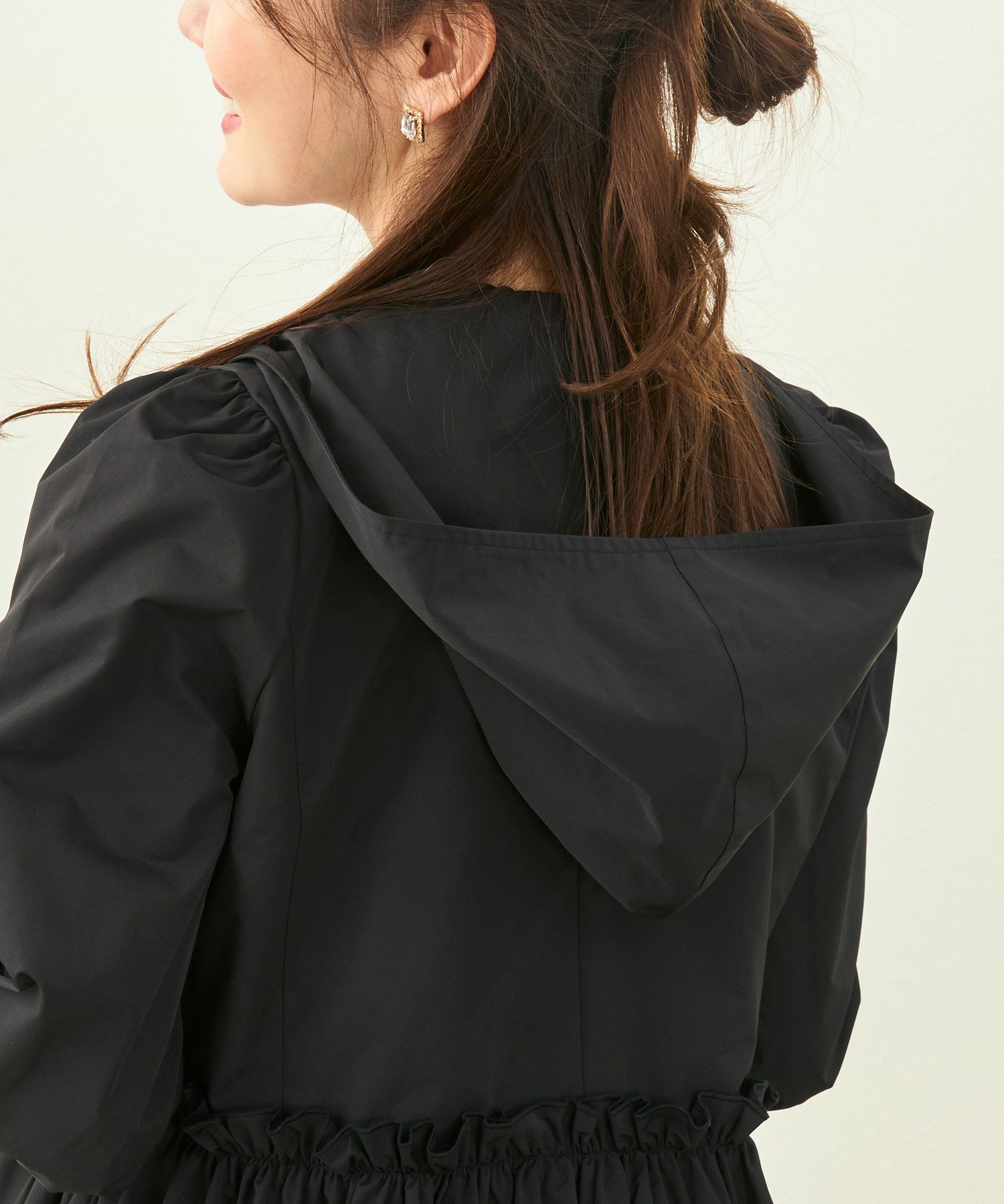 撥水 バルーンヘム フード付き ライト ジャケット Liala×PG 全3色