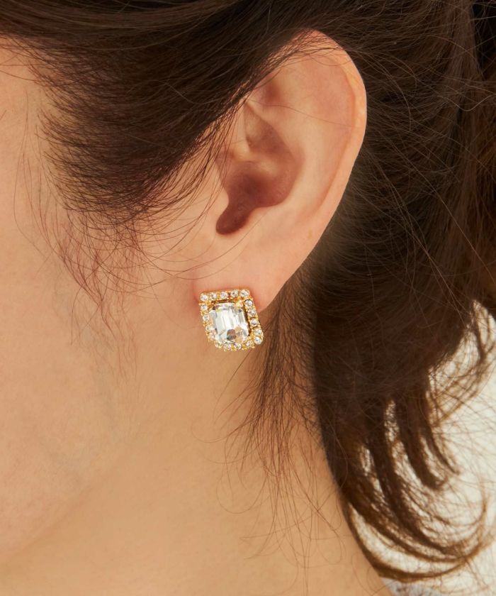 ジュエル レクタングル ピアス イヤリング Jewel Rectangle Pierce Earring