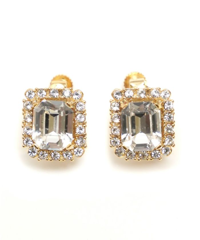 ジュエル レクタングル ピアス イヤリング Jewel Rectangle Pierce Earring