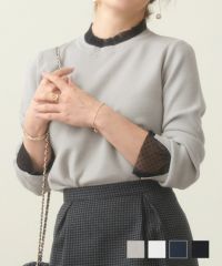 チュールフリル ニット プルオーバー Liala×PG