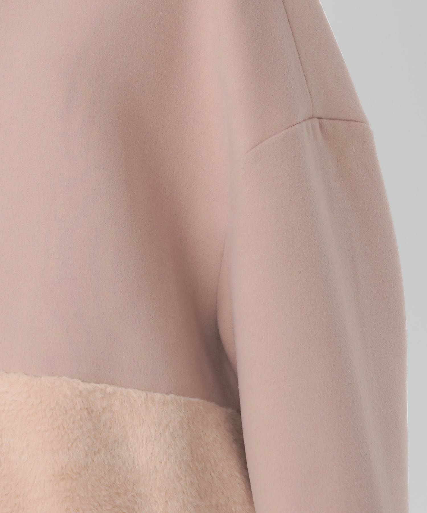 レディース/コート/アウター/エコファー/ファーコート/秋/冬/長袖/アイボリー/グレー/ベージュ/ピンク/ブラック