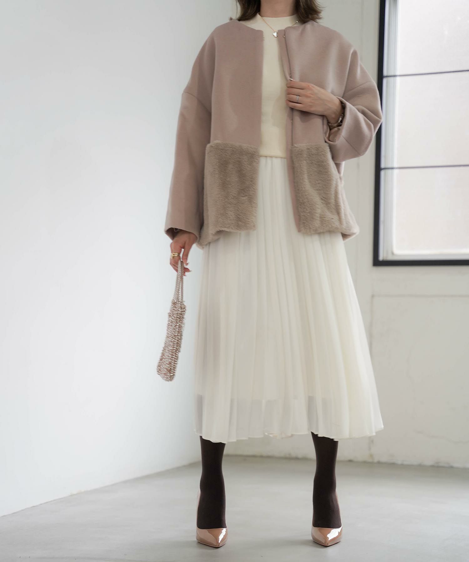 エコファーコンビ ショート コート HUIT 全5色｜hit131-0032【1  