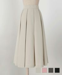 タック フレア スカート HUIT　エクリュ/ピンク/チャコール/ブラック