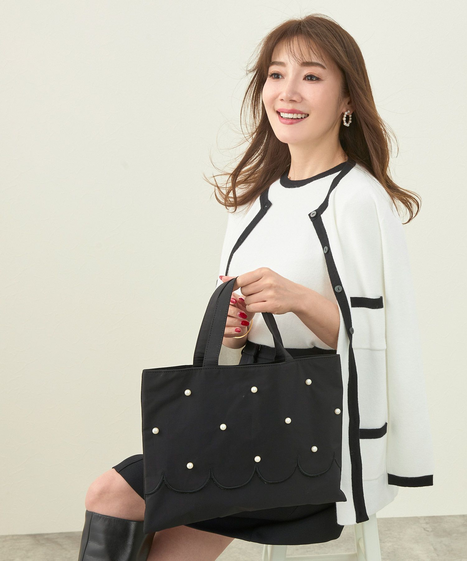 スカラップ パール バッグ Liala×PG 全4色｜lpg932-1745【12】 