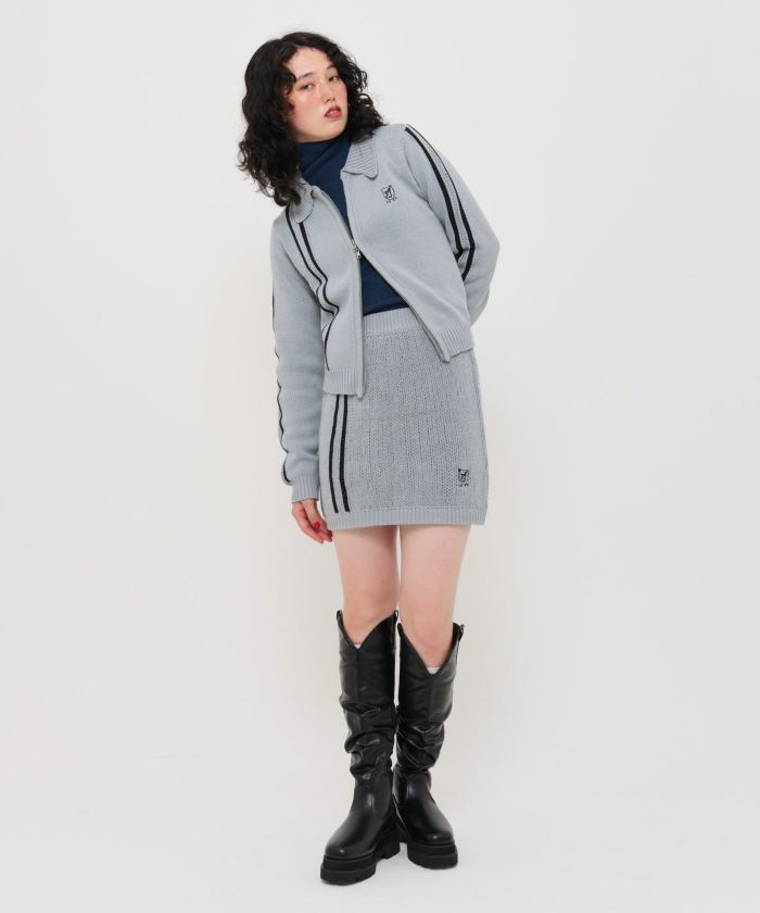 限定Price！SALE トラック ニットミニスカート TINA：JOJUN 全2