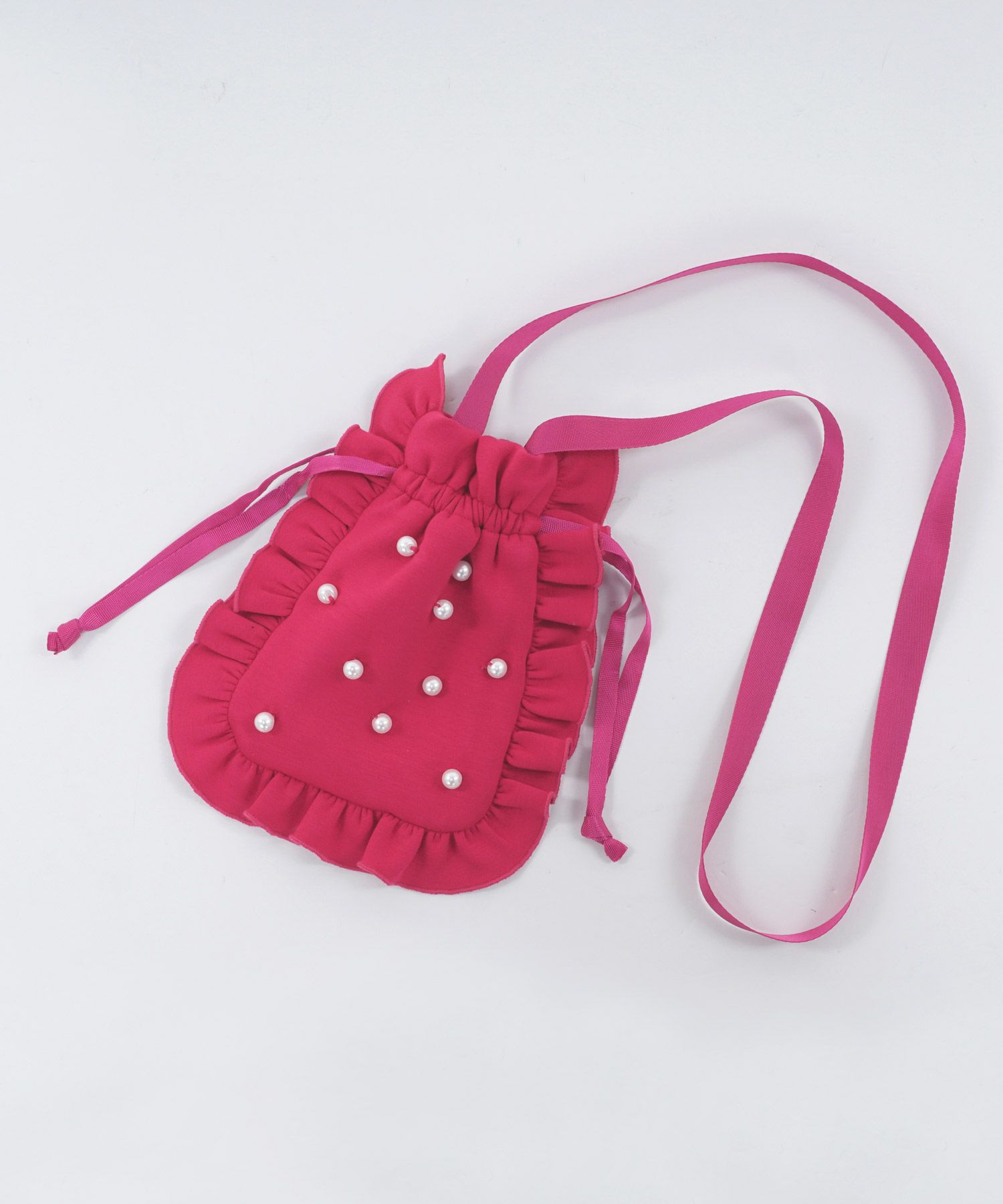 ダンボールフリル&パール付きミニバッグPrimaScherrer全2色｜psc932-0753【1】