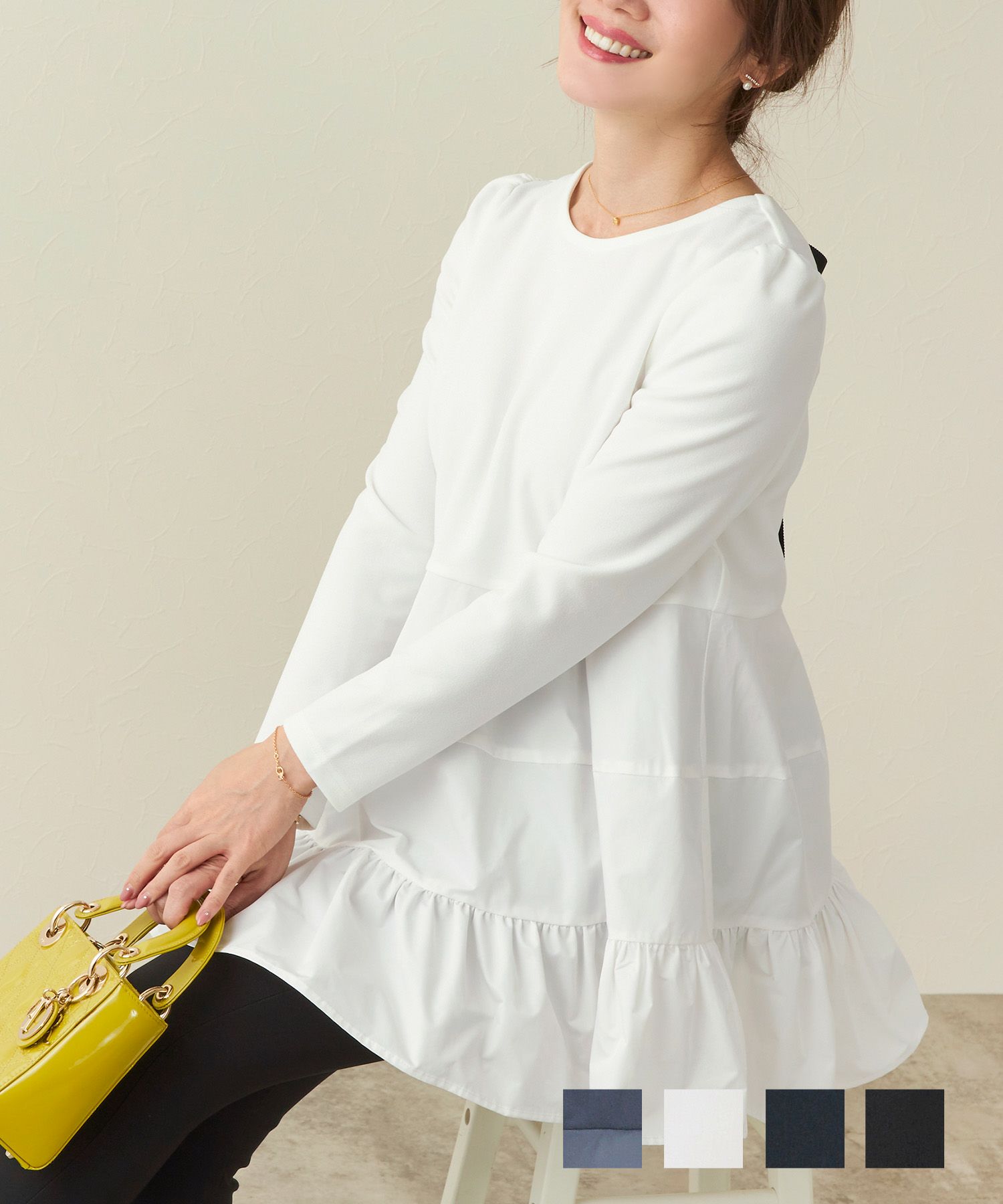 ティアード ブラウス プルオーバー 長袖 Liala×PG