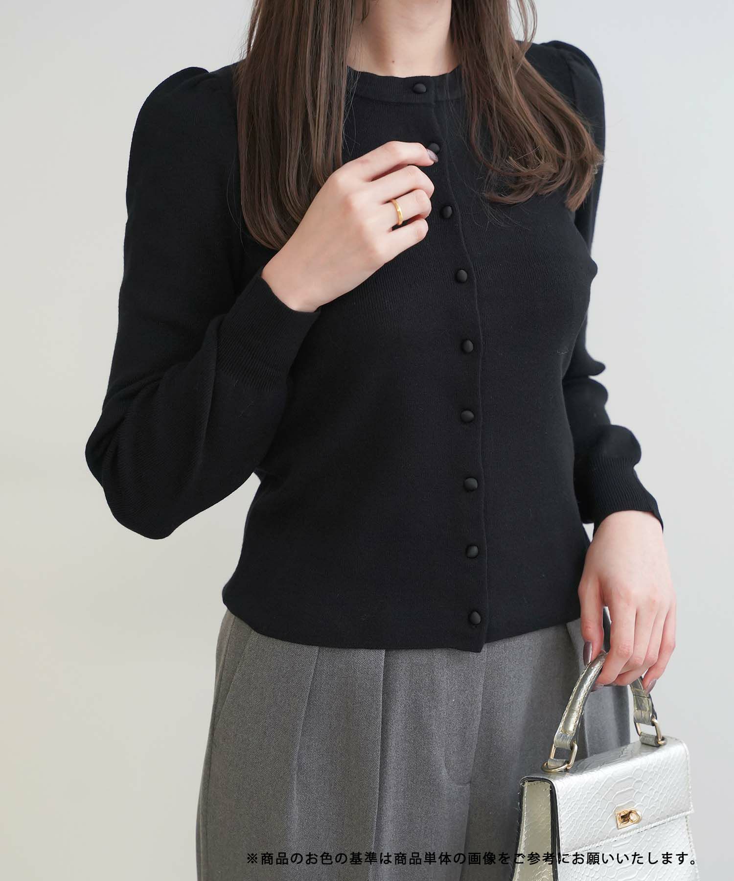 手洗い可/レンチング#8482;エコヴェロ#8482;/長袖/秋/冬/春/セットアップ対応/ベーシック/くるみ釦/袖山ギャザー/S/M/L