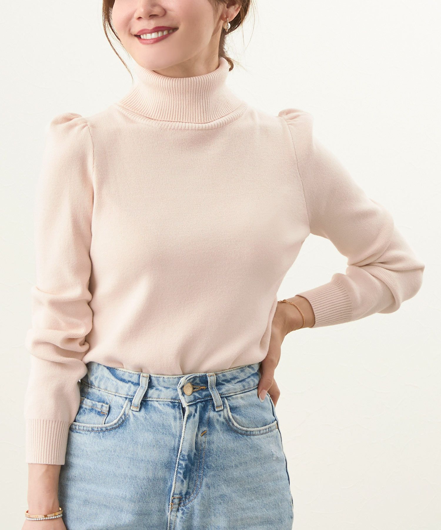 新色追加手洗い可ニットレディーストップス服秋冬春女性洗えるかわいいオフィスおしゃれ長袖おすすめジョイントスペース