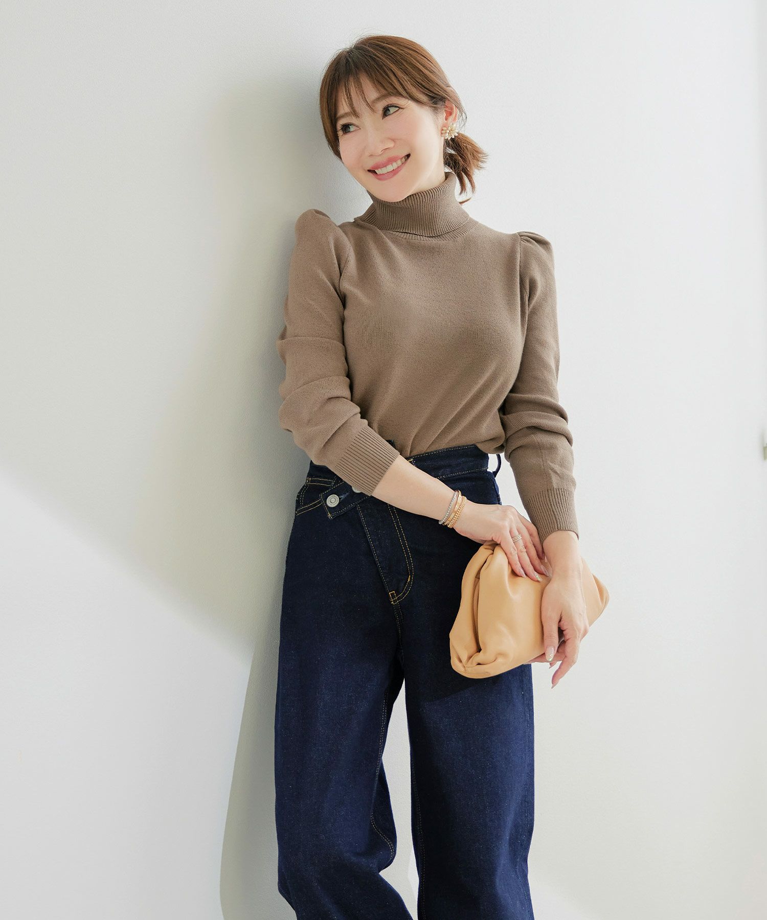 新色追加手洗い可ニットレディーストップス服秋冬春女性洗えるかわいいオフィスおしゃれ長袖おすすめジョイントスペース