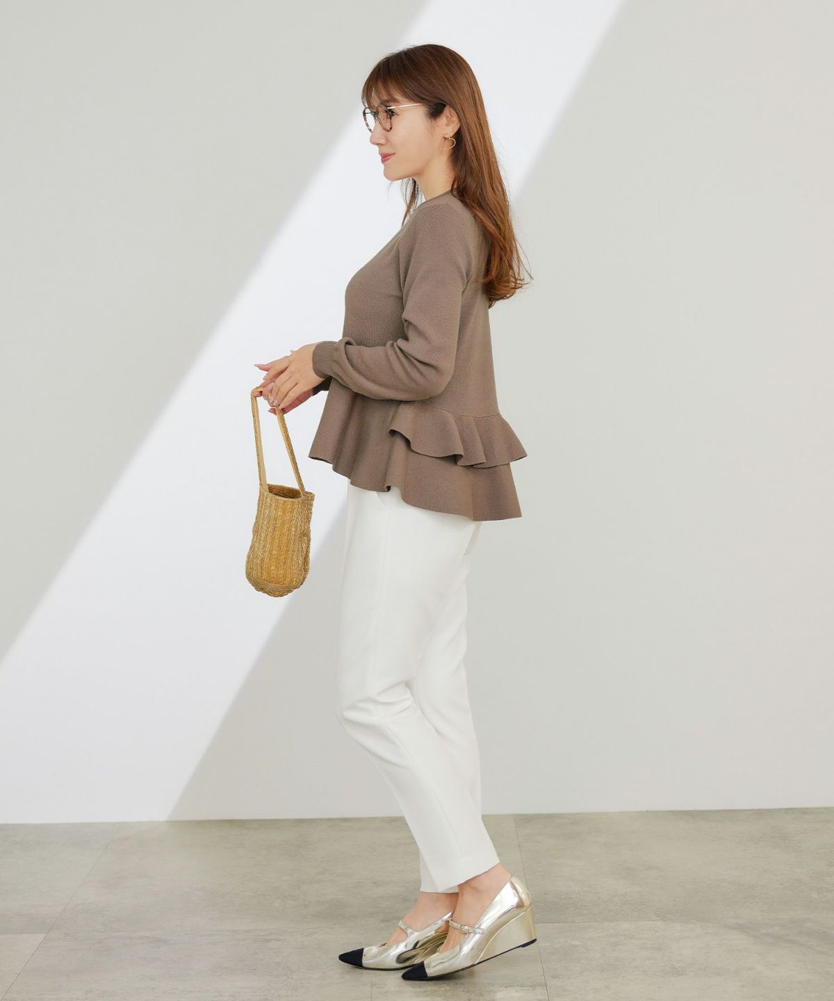 新色追加手洗い可ニットレディーストップス服秋冬春女性洗えるかわいいオフィスおしゃれ長袖おすすめジョイントスペース