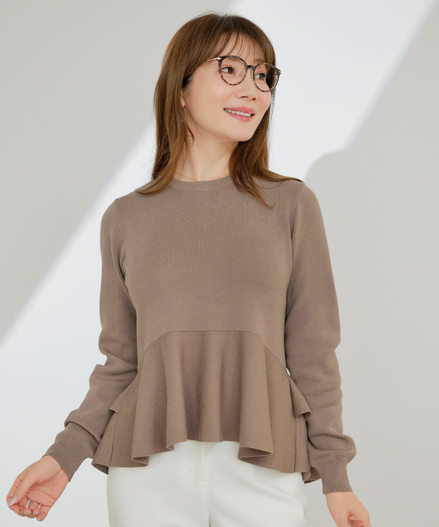 新色追加手洗い可ニットレディーストップス服秋冬春女性洗えるかわいいオフィスおしゃれ長袖おすすめジョイントスペース