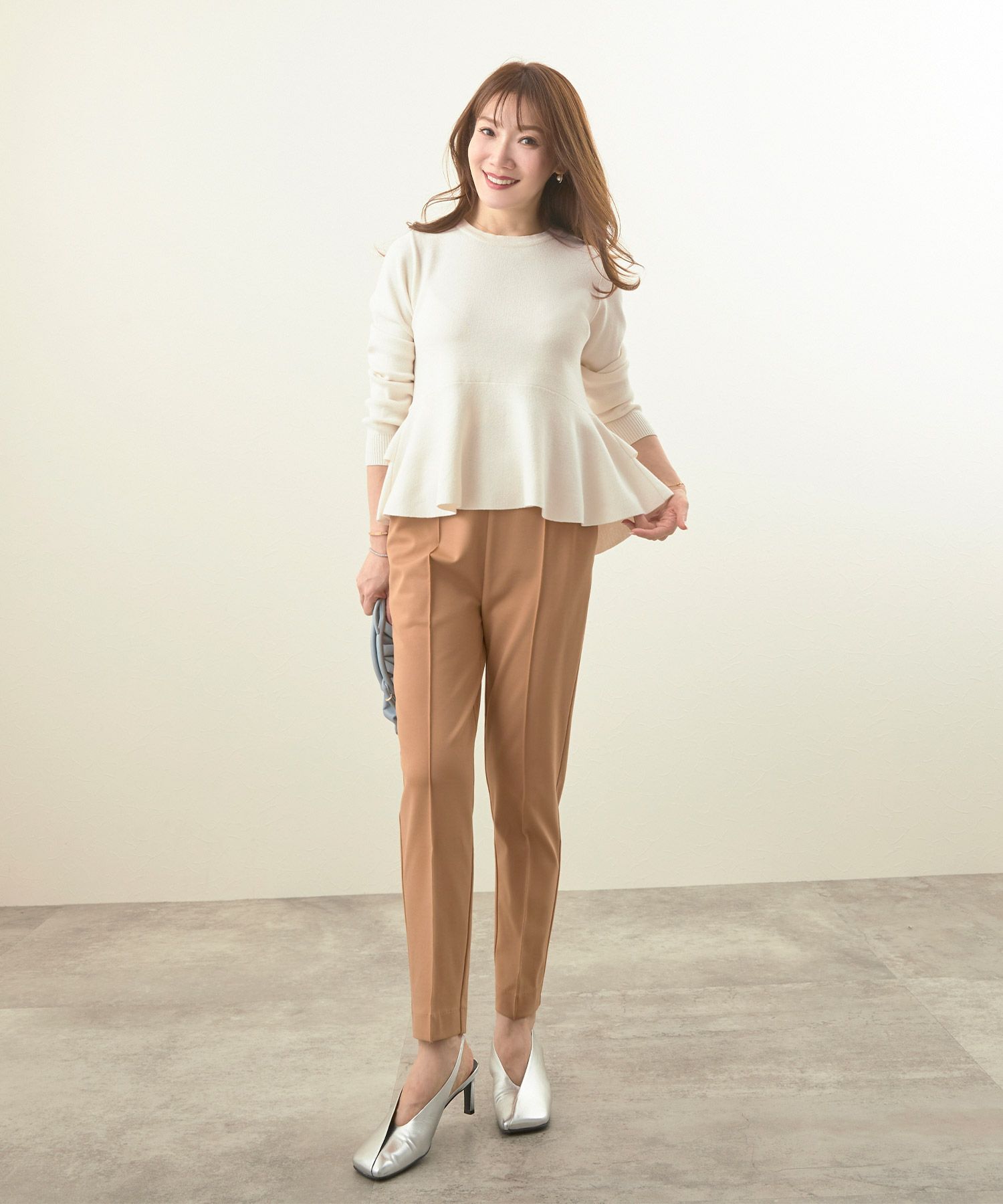 新色追加手洗い可ニットレディーストップス服秋冬春女性洗えるかわいいオフィスおしゃれ長袖おすすめジョイントスペース