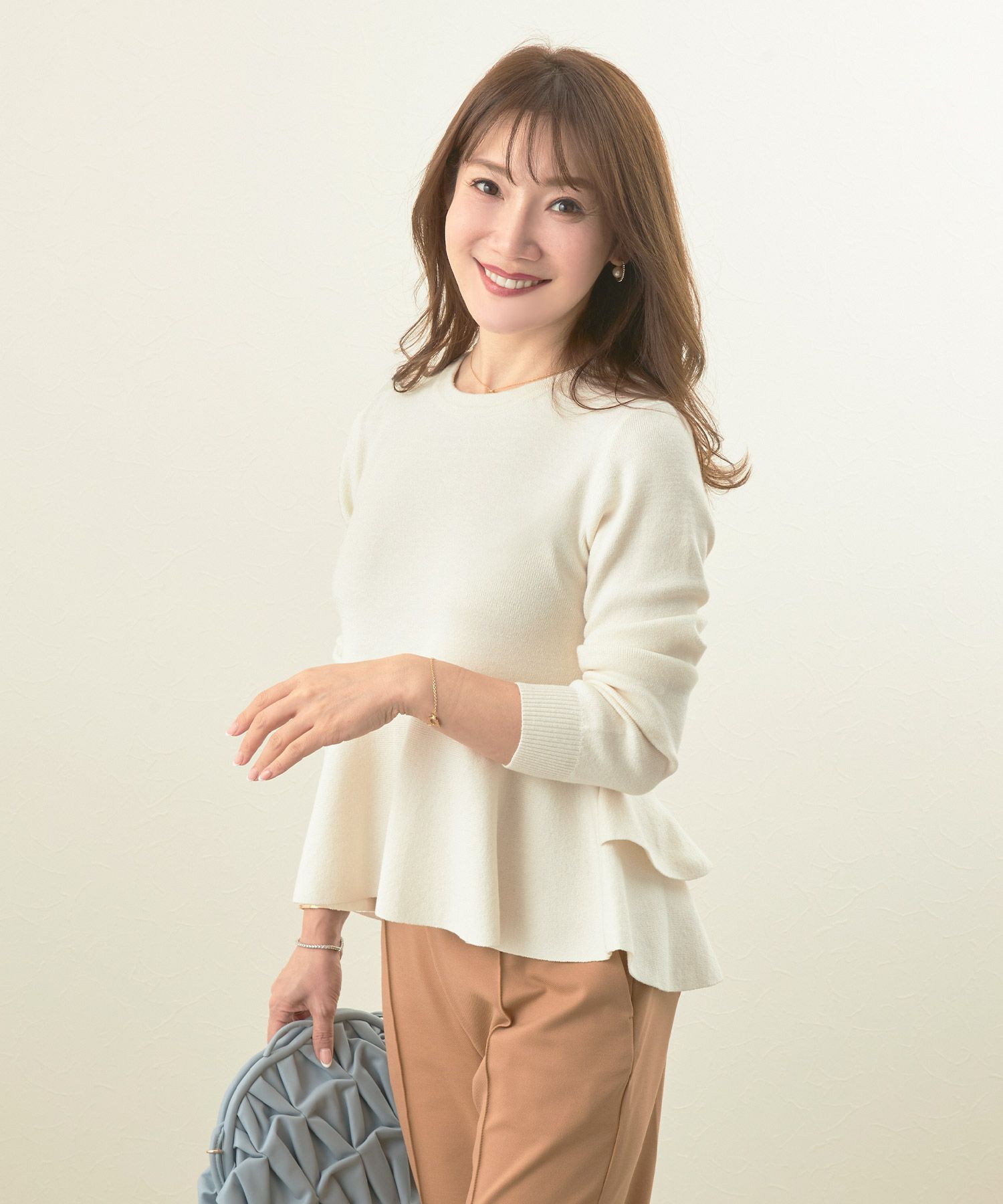 新色追加手洗い可ニットレディーストップス服秋冬春女性洗えるかわいいオフィスおしゃれ長袖おすすめジョイントスペース