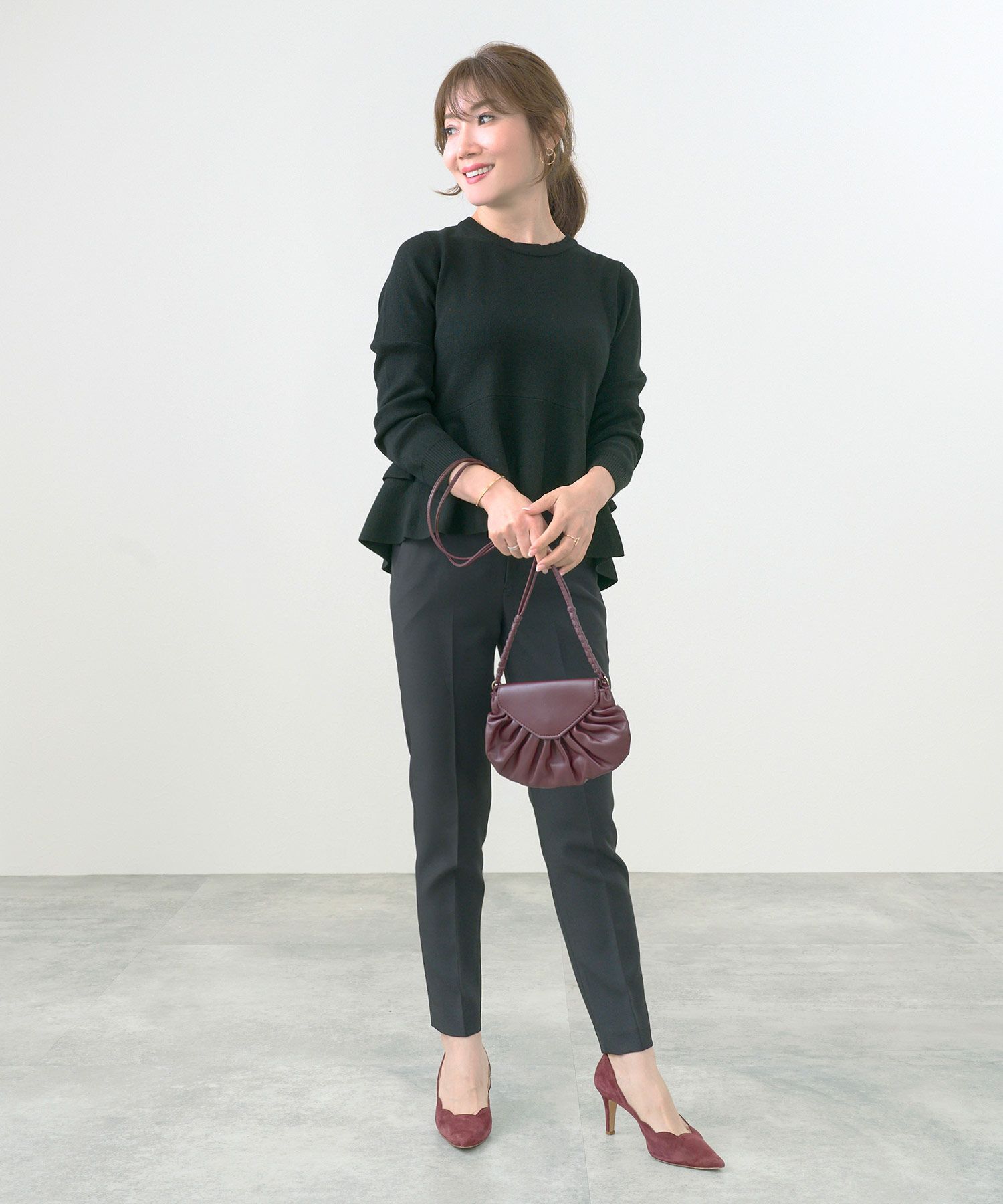 手洗い可/レンチングTMエコヴェロTM/長袖/フリル/バックシャン/セットアップ対応/S/M/L