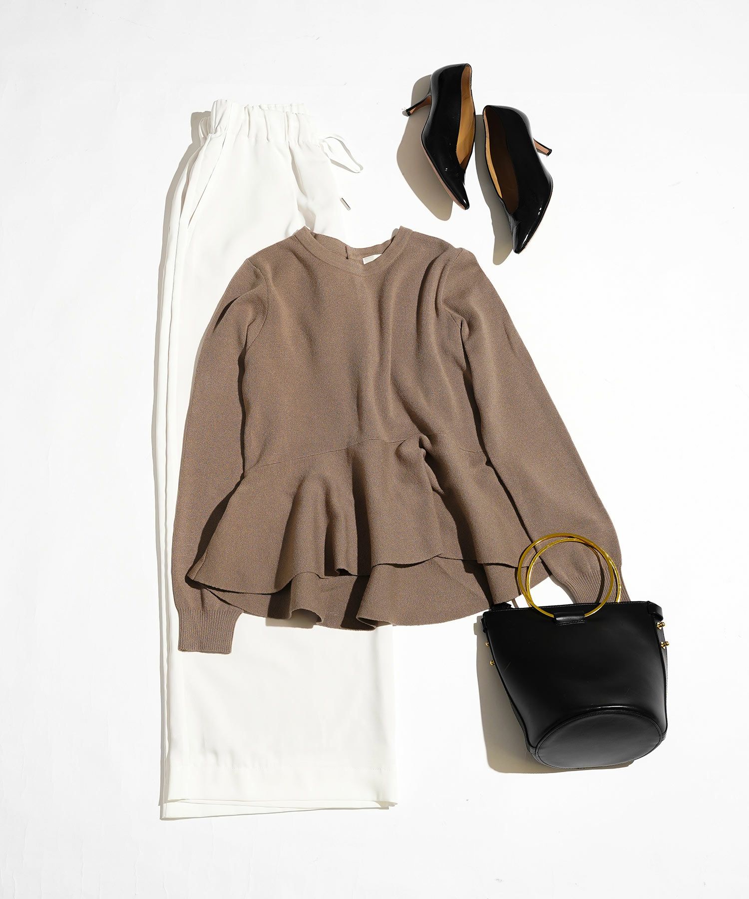 手洗い可/レンチングTMエコヴェロTM/長袖/フリル/バックシャン/セットアップ対応/S/M/L