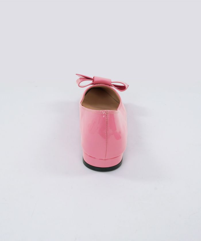 SUMMER-SALE リボン エナメル フラット パンプス Prima Scherrer