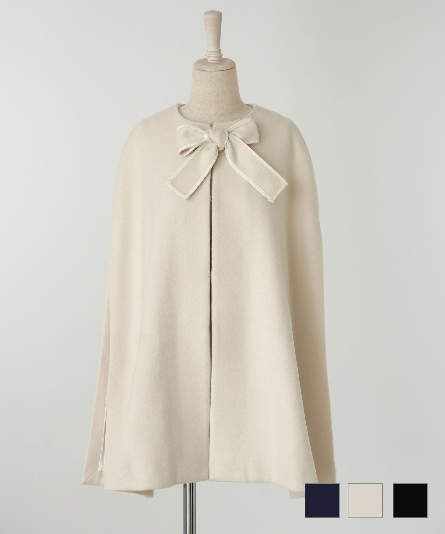 Autumn-SALE ウールライク ケープ コート HUIT 全3色｜hit131-0014【4 