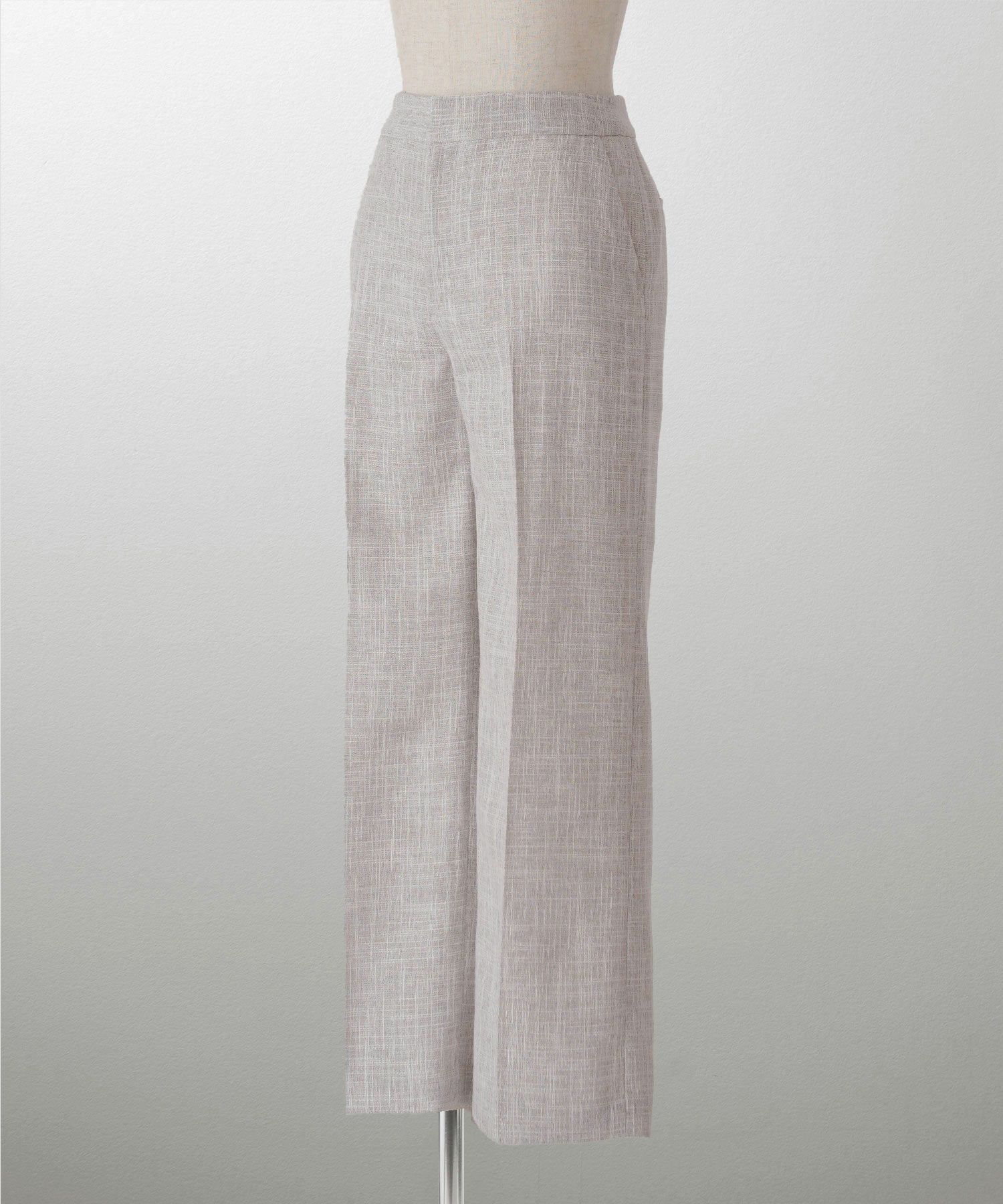 パンツ/ツイード/ワイド/エクリュ/アッシュグレー/XS/S/M