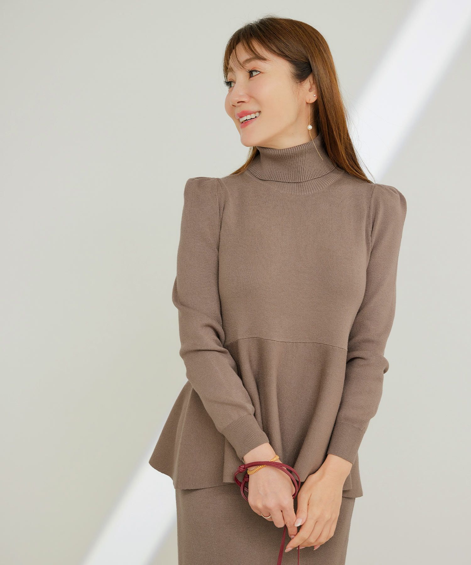 新色追加手洗い可ニットトップスレディースかわいい大人オフィスきれいめ色秋冬春ジョイントスペース