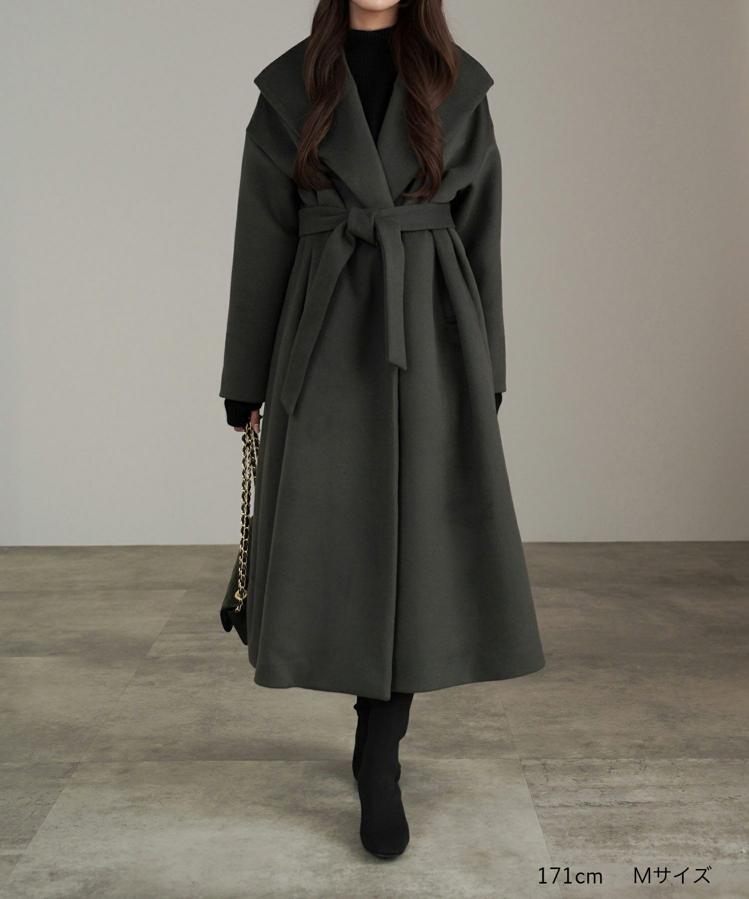 限定Price！SALE ビッグカラー ウール 100% ロングコート lieulien×nap  