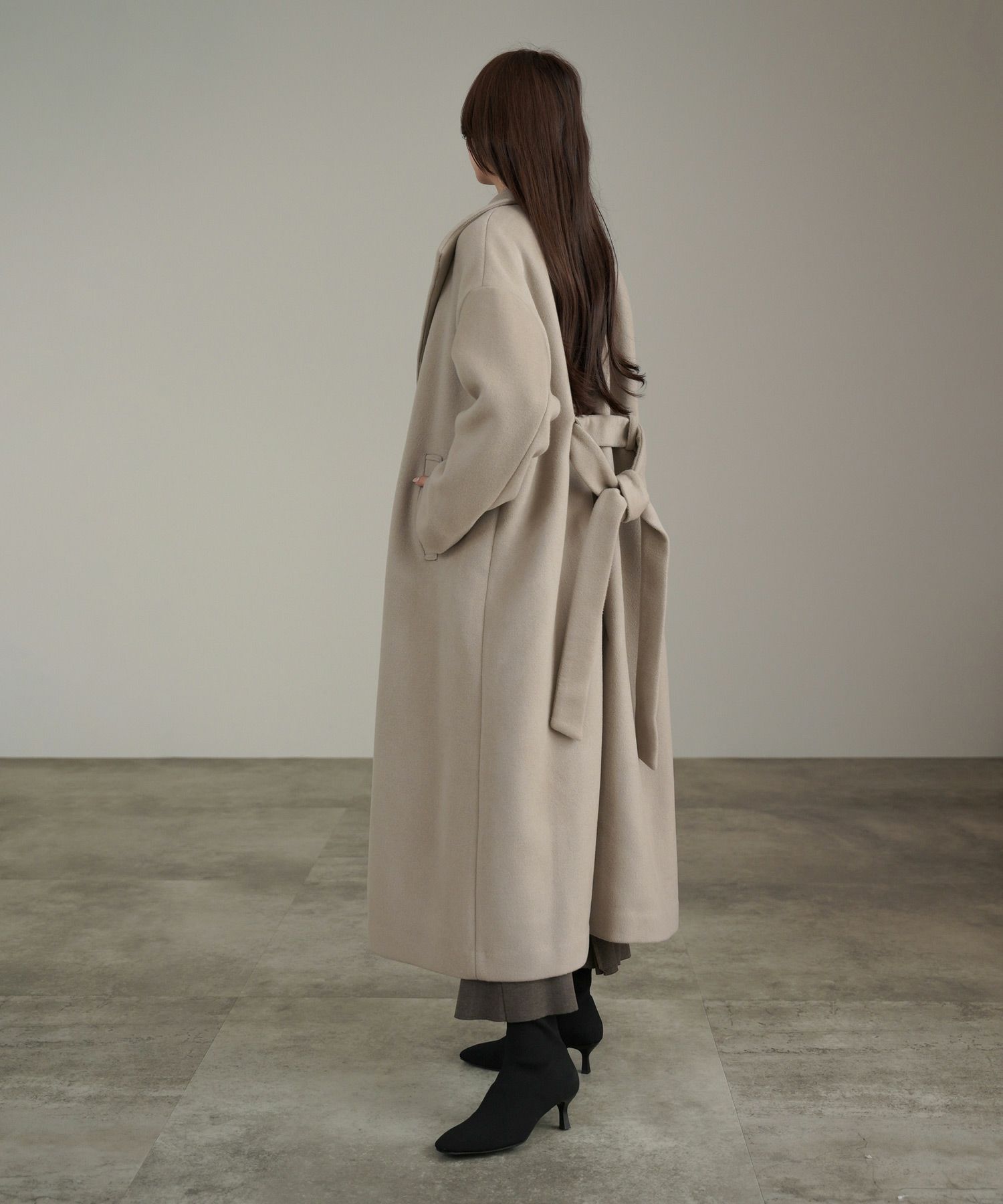 限定Price！SALE ビッグカラー ウール 100% ロングコート lieulien×nap  