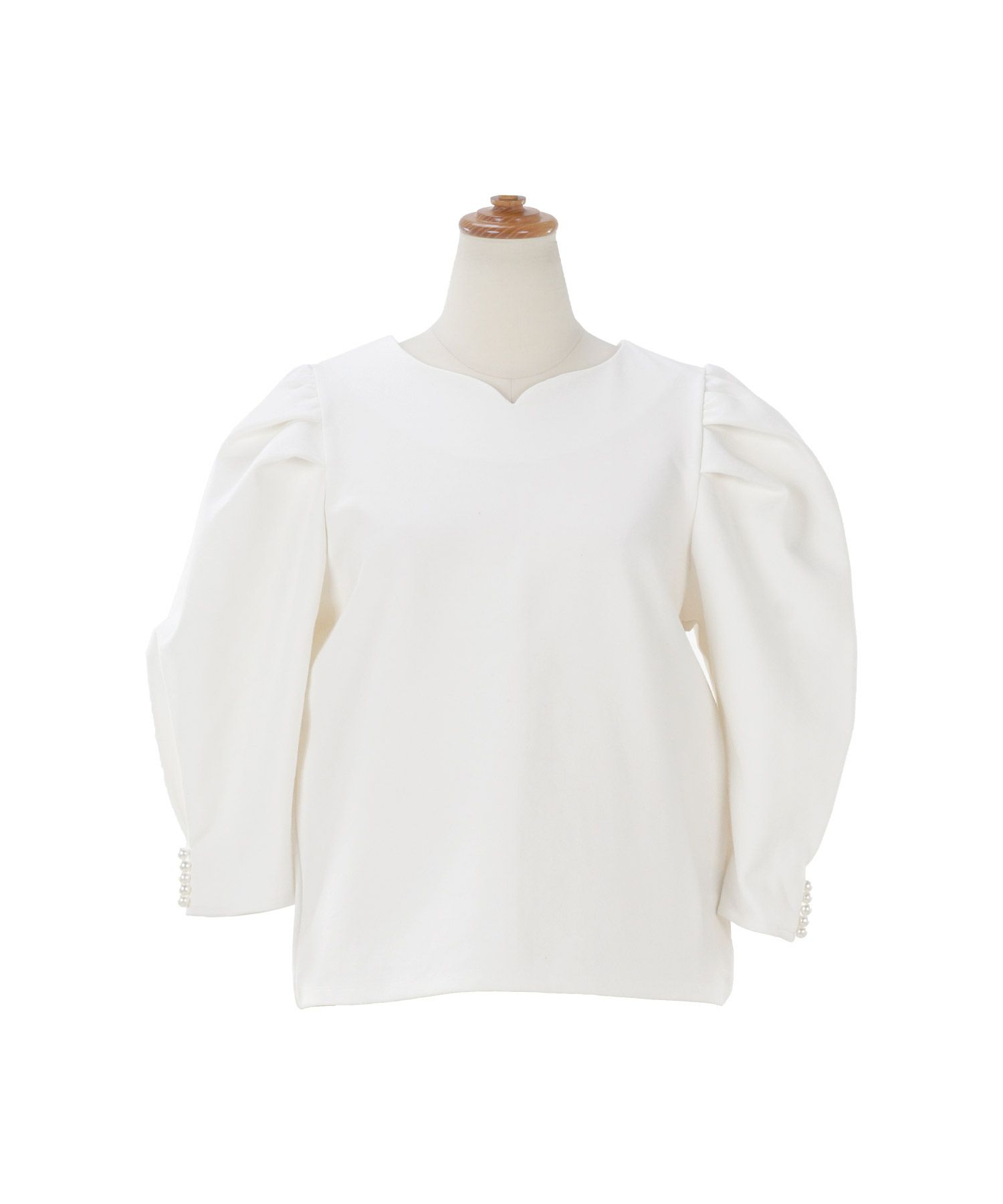 2点セット販売/セレクトトップス/パール/カットソー/スカート/アイボリーセット/ブラックセット/大人/上品