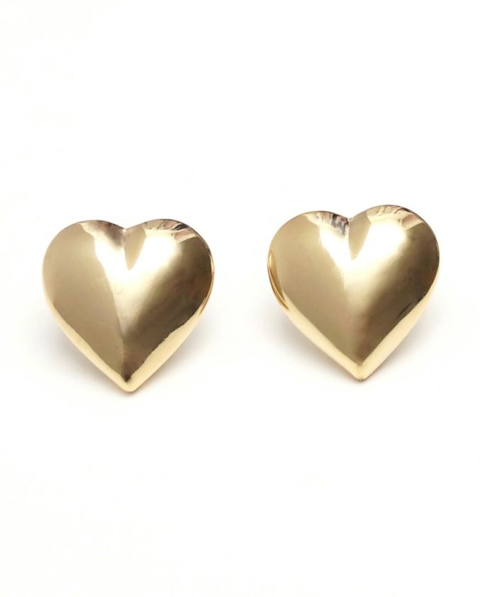 メタル ハート ピアス イヤリング Metal Heart Pierce Earring