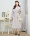 ダブル パールボタン カシミヤ混ウール コート le reve vaniller