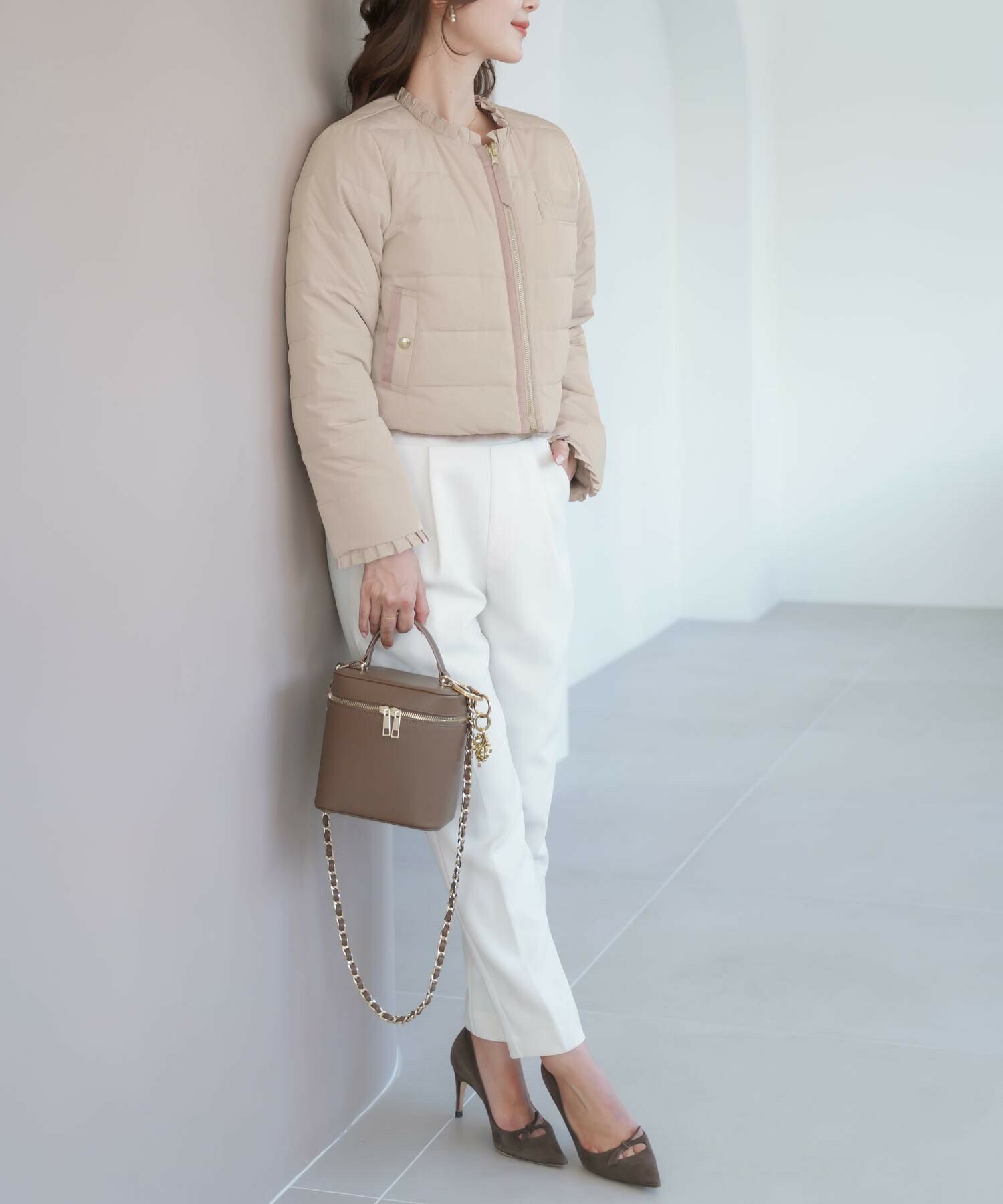 Winter-SALE ダウン＆ファー リバーシブル ショート ジャケット le 