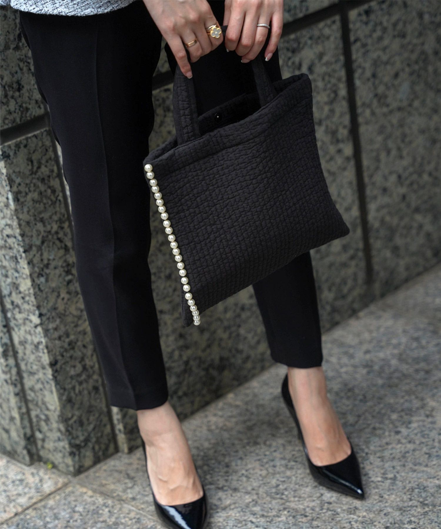 レディース/バッグ/パール/ヌビ/春/夏/秋/冬/ピンク/ベージュ/チャコール/アイボリー/グレー/ブラック