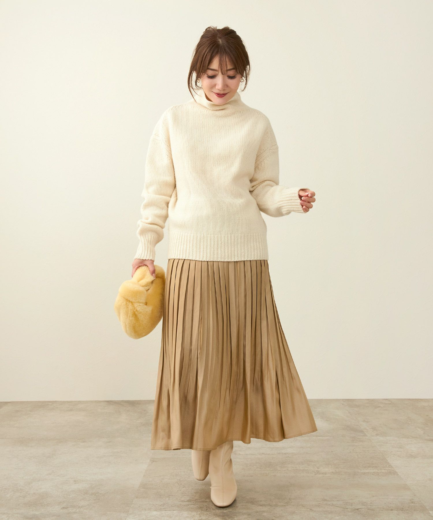 セレクト/上品/クリアラメ/フレア/ウエストゴム/春/秋/大人可愛い