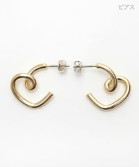 ツイスト ハート ピアス イヤリング Twist Heart Pierce Earring