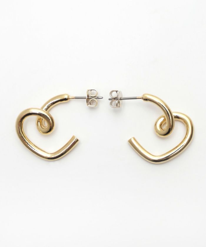 ツイスト ハート ピアス イヤリング Twist Heart Pierce Earring