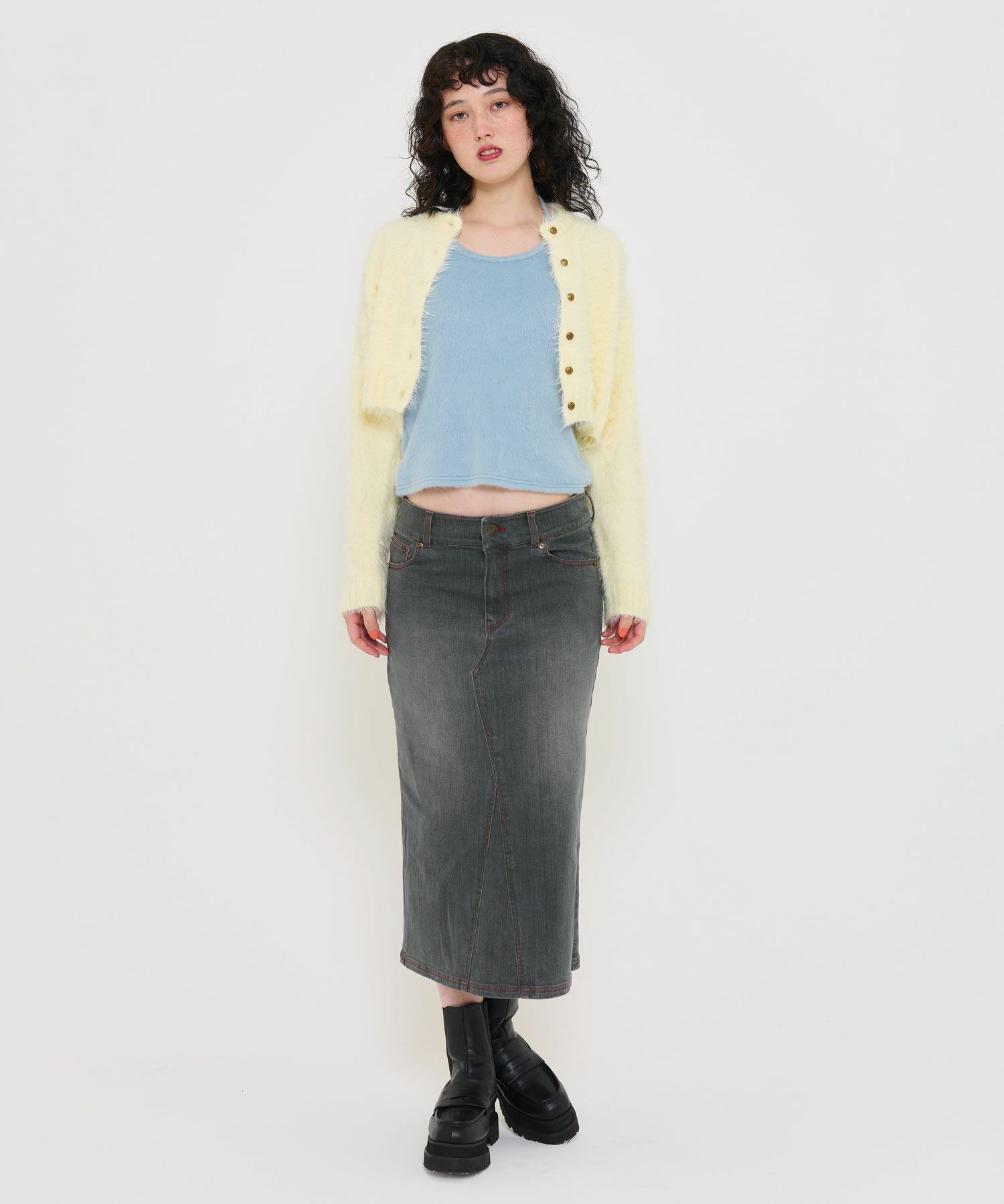 ボトムス/スカート/デニムスカート/ヴィンテージライク