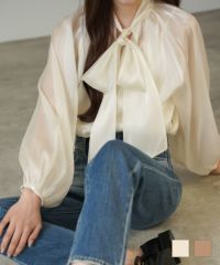 限定Price！SALE シアー シャイニー 2way ブラウス lieulien×nap