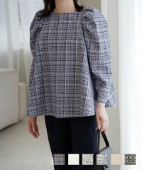 レディース/トップス/ブラウス/ツイード/春/夏/秋/冬/8分袖/グレー/ベージュ/ブラック/ホワイト/ネイビー