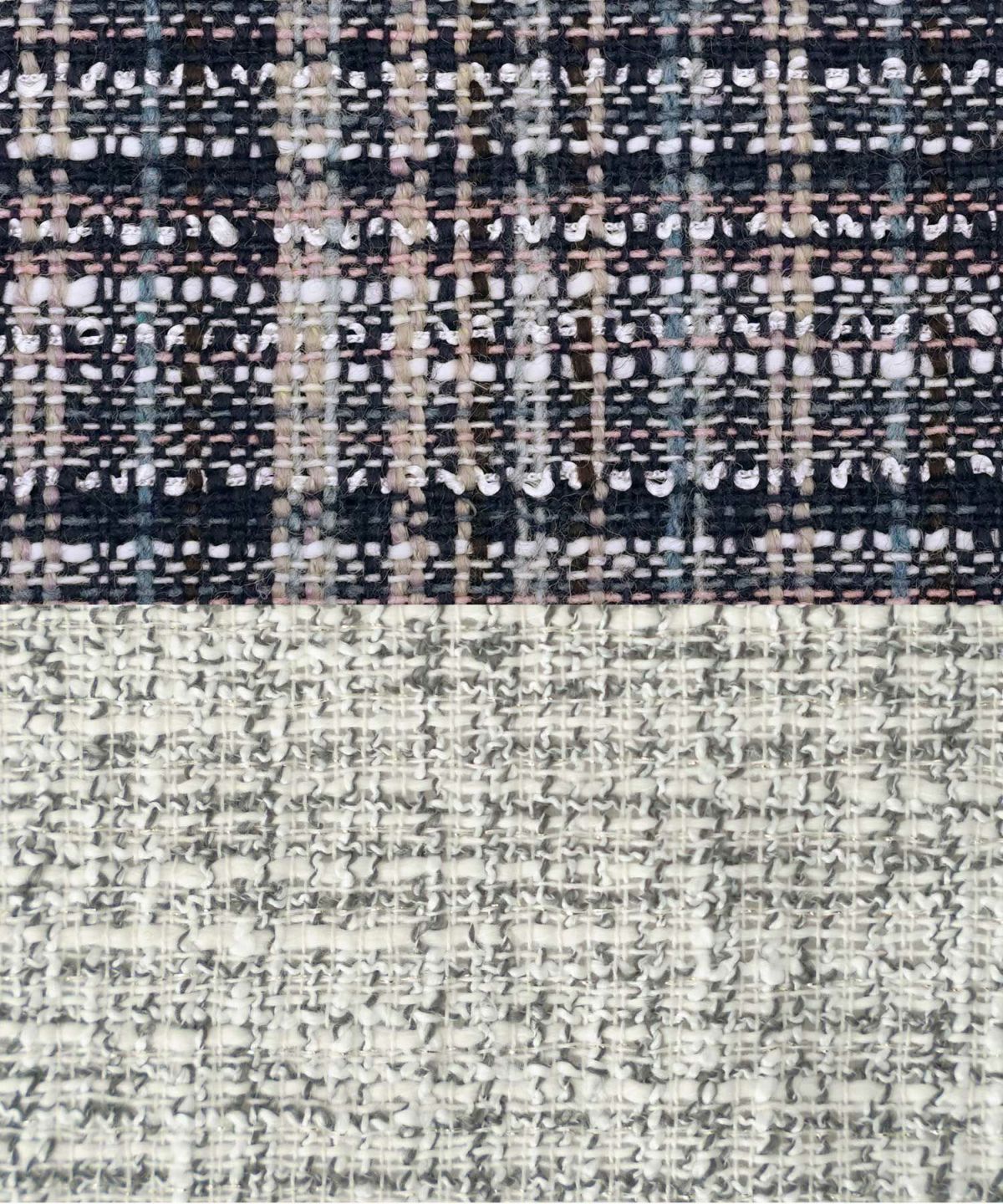 レディース/トップス/ブラウス/ツイード/春/夏/秋/冬/8分袖/グレー/ベージュ/ブラック/ホワイト/ネイビー