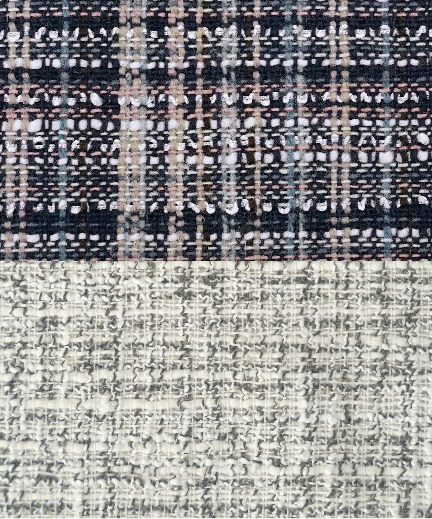 レディース/トップス/ブラウス/ツイード/春/夏/秋/冬/8分袖/グレー/ベージュ/ブラック/ホワイト/ネイビー