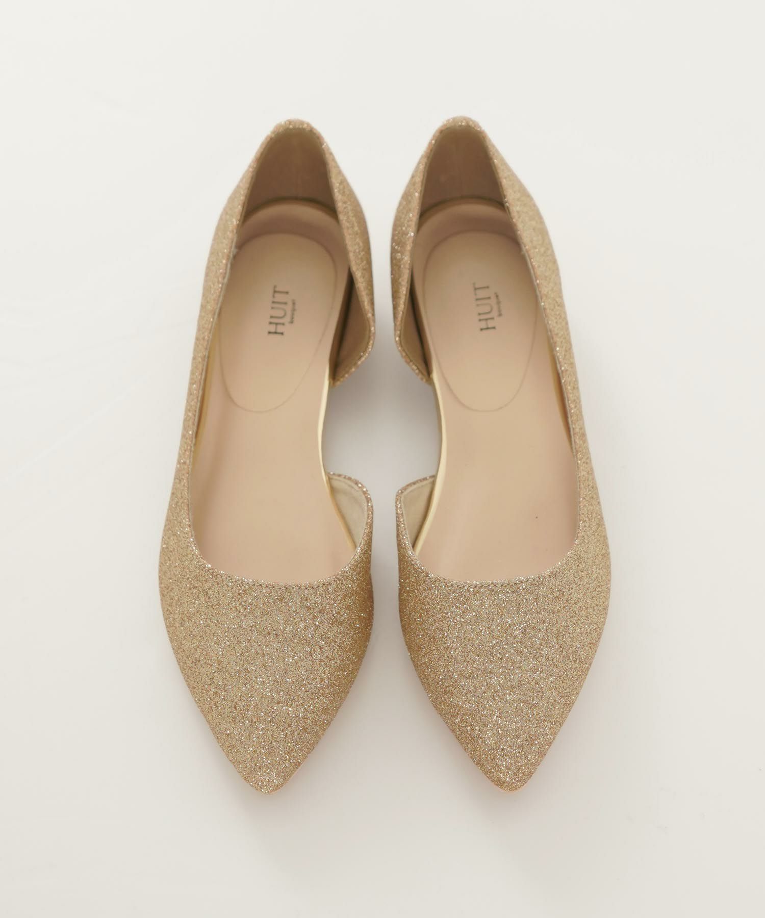 レディース/パンプス/フラットシューズ/ローヒール/グリッター/春/夏/秋/冬/シルバー/ゴールド/ブラック